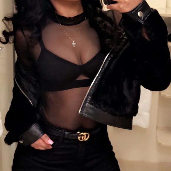 Black fur jacket - Picture 2 of 2